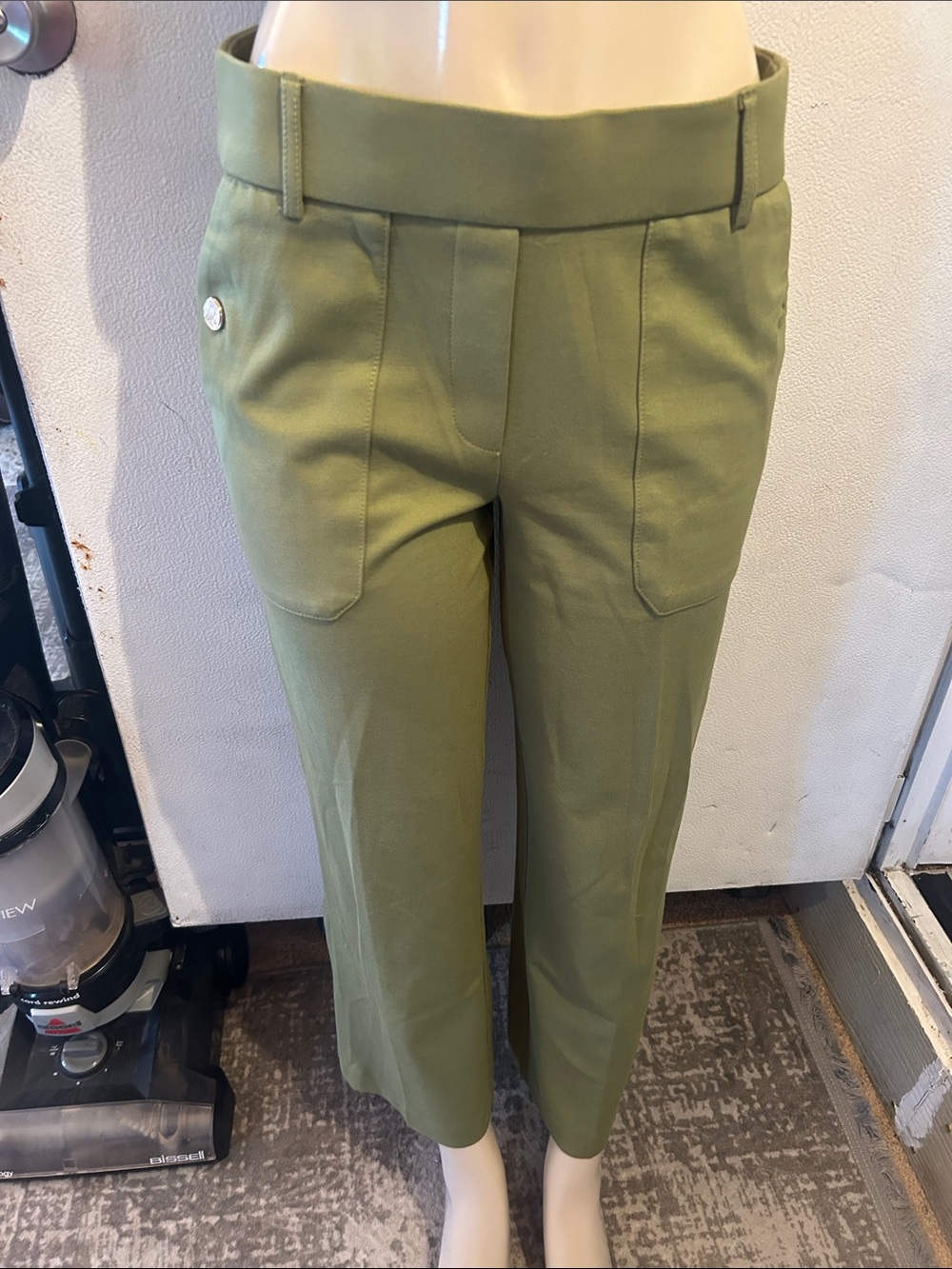 Olive Green Women's Tailored Ponte Pants